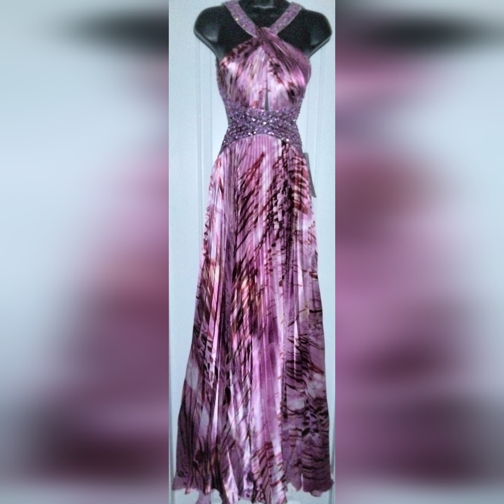 Women's Pink Formal, Prom of Cocktai Dress with Sequins, Stones & Embellishments